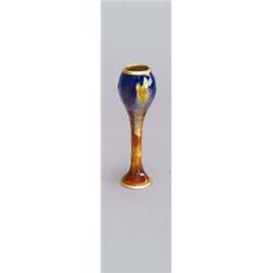 CAMILLE FAURE, Limoges André E. Marty Vase, Kupfer. Wandung überzogen mit Silberfolie, d...