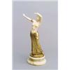 CHRISTIAN MULLER Figur, Elfenbein, vergoldete Bronze. Stehender weiblicher Halbakt in wiege...