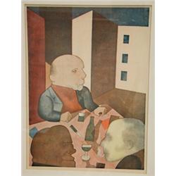 GEORGE GROSZ (1893 - 1959) Der Mensch ist gut, Original Handpressdruck auf gelblichem Papie...