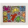 Image 1 : KEITH HARING (1958 - 1990) Aufklebebogen Pop Shop Tokyo, farbige Serigrafie. Abstrakte Dars...