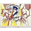Image 1 : ROY LICHTENSTEIN (1923 - 1997) The Red Horseman, farbige Serigrafie. Abstrakte Darstellung...