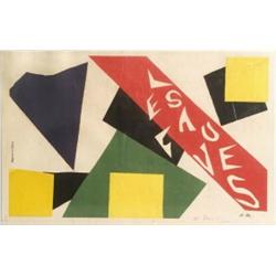 HENRY MATISSE (1869 - 1954) Les Fauves, Farbserigrafie auf Papier.  35 x 55 cm. Rückseitig...