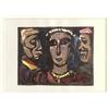 Image 1 : GEORGES ROUAULT (1871 - 1958) 3 Köpfe, Holzschnitt, mehrfarbig koloriert. Plattengröße 15,3...