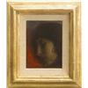 Image 1 : EUGEN SPIRO (1874 - 1972) Gemälde, Öl auf Holz. Kopf einer jungen Frau im Profil auf einem...