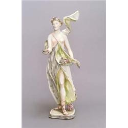 PORZELLANMANUFAKTUR NYMPHENBURG, München Josef Wackerle Figur Flora, Porzellan. Aufglasu...