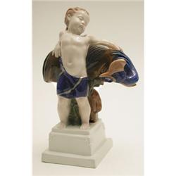 ROSENTHAL, KUNSTABT. SELB, Selb Ferdinand Liebermann Figur Neckerei, Porzellan. Untergla...