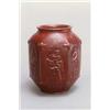 Image 1 : ROYAL COPENHAGEN, Kopenhagen Jais Nielsen Vase Moses, graues Steinzeug. Ochsenblutrote Ü...