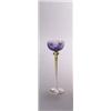 Image 1 : FRITZ HECKERT, Petersdorf Likörglas, farbloses Glas. Emailbemalung in transluzidem Blau und...