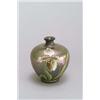 Image 1 : GLASHÜTTE BENEDIKT VON POSCHINGER, Oberzwieselau Vase, farbloses Glas. Grüner Innenüberfang...