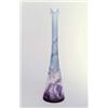 Image 1 : CRISTALLERIE DE PANTIN, Pantin/Seine Vase, matt geätztes farbloses Glas. Partiell hellblau...