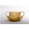 Image 1 : DAUM FRÈRES, NANCY Vase Champignons, farbloses Glas. Gelbe und orangefarbene Pulvereinschme...