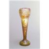 Image 1 : DAUM FRÈRES, NANCY Vase, farbloses Glas. Weiße, gelbe, orange und rote Pulvereinschmelzunge...