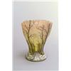 Image 1 : DAUM FRÈRES, NANCY Vase, farbloses Glas mit rosafarbenen und gelben Pulvereinschmelzungen,...