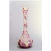 Image 1 : EMILE GALLE, Nancy Vase, farbloses, matt geätztes Glas. Farbige Außenüberfänge in Weiß, Hel...