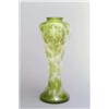Image 1 : EMILE GALLE, Nancy Vase, farbloses Glas, hellgrüner Überfang, geätztes Doldenblüten- und Bl...