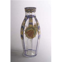 ALFRED, LANDIER & FILS, CHRISTALLERIE SEVRES, Bas-Meudon Vase, farbloses Glas, optischer De...