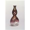 Image 1 : AVEM, Murano Giorgio Ferro Vase, farbloses Glas. Partiell violetter, irisierender Überfa...
