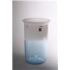 Image 1 : ALFREDO BARBINI, Murano Vase, farbloses Glas. In der unteren Hälfte blauer Innenüberfang, i...