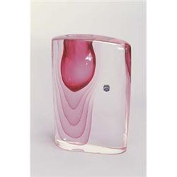 GINO CENEDESE, Murano Antonio Da Ros Vase Sasso, massives farbloses Glas, im Bereich der...