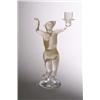 Image 1 : MURANO Kerzenleuchter, farbloses und partiell Aventurin-Glas. Über rundem Stand abstrahiert...