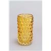 Image 1 : SEGUSO VETRI D'ARTE, Murano Vase, farbloses Glas. Bernsteinfarbener Überfang, Wandung umlau...