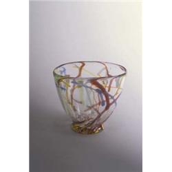 VETRERIA  AURELIANO TOSO, Murano Dino Martens Vase, farbloses Glas mit Einschlüssen will...