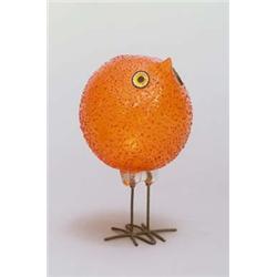 VETRERIA VISTOSI, Murano Allessandro Pianon Vogel Pulcino, farbloses, orange überfangene...