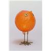 VETRERIA VISTOSI, Murano Allessandro Pianon Vogel Pulcino, farbloses, orange überfangene...