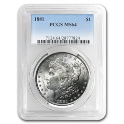 1881 Morgan Dollar MS-64 PCGS