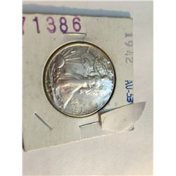 1942 Walking Liberty Silver Half - Choice AU