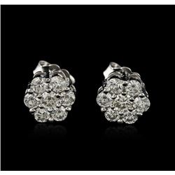 14KT White Gold 0.92ctw Diamond Earrings