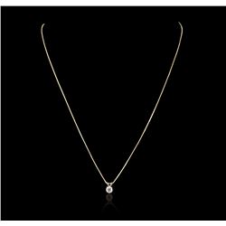 14KT Yellow Gold 0.33ct Diamond Pendant With Chain