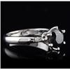Image 2 : 14KT White Gold 3.22ct Black Diamond Ring