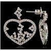 Image 2 : 14KT White Gold 1.90ctw Diamond Earrings
