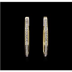 1.56ctw Diamond Earrings - 18KT Yellow Gold