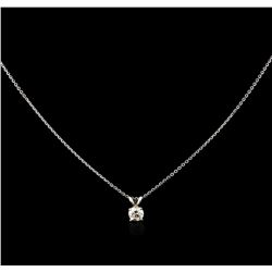 14KT White Gold 0.56ct Diamond Pendant With Chain