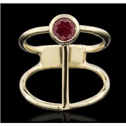 14KT Yellow Gold 0.55ct Ruby Ring