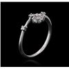 Image 3 : 10KT White Gold 0.10ctw Diamond Ring