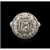 Image 1 : 18KT White Gold 3.52ctw Diamond Ring