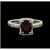 Image 1 : 18KT White Gold 1.92ct Ruby and Diamond Ring