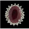 Image 1 : SILVER 10.39ct Corundum and Topaz Ring