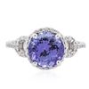 Image 1 : 14KT White Gold 3.51ct Tanzanite and Diamond Ring