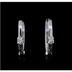 14KT White Gold 0.04ctw Diamond Earrings