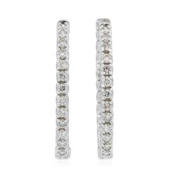 14KT White Gold 0.69ctw Diamond Earrings