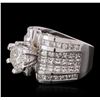 Image 2 : 18KT White Gold 12.74ctw Diamond Ring