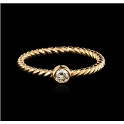 14KT Rose Gold 0.09ct Diamond Ring