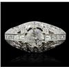 Image 1 : 18KT White Gold 1.96ctw Diamond Ring