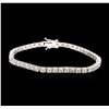 Image 1 : 14KT White Gold 6.05ctw Diamond Tennis Bracelet