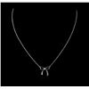 Image 1 : 14KT White Gold Bow Necklace