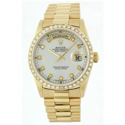 Rolex President 18KT Gold Diamond DayDate Men's Watch